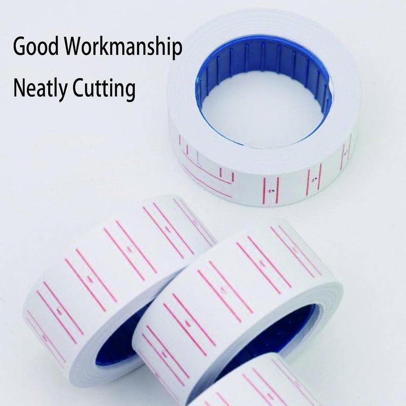 LonXFan 1,5000PCS Price Gun Labels 30 Rolls Price Labels for MX-5500 Label Gun, White Price Stickers Plus Extra 3Pcs Price Gun Refill Ink Roll - Image 2
